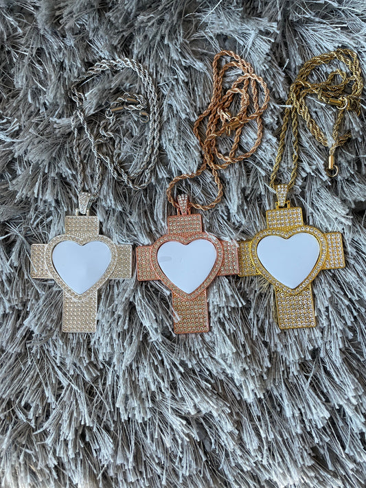 Sublimation Blank Cross Blank Necklaces | Same Day Shipping